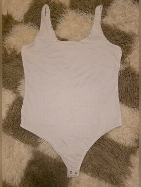 Abercrombie & Fitch White Scoop Neck Bodysuit